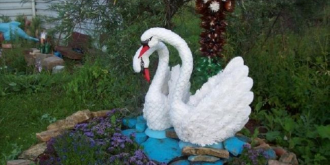 Plastová láhev labuť